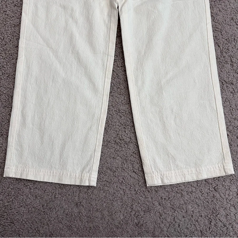 O’Neill Linen Blend Straight Wide Pants Womens 24 Wax Paper
